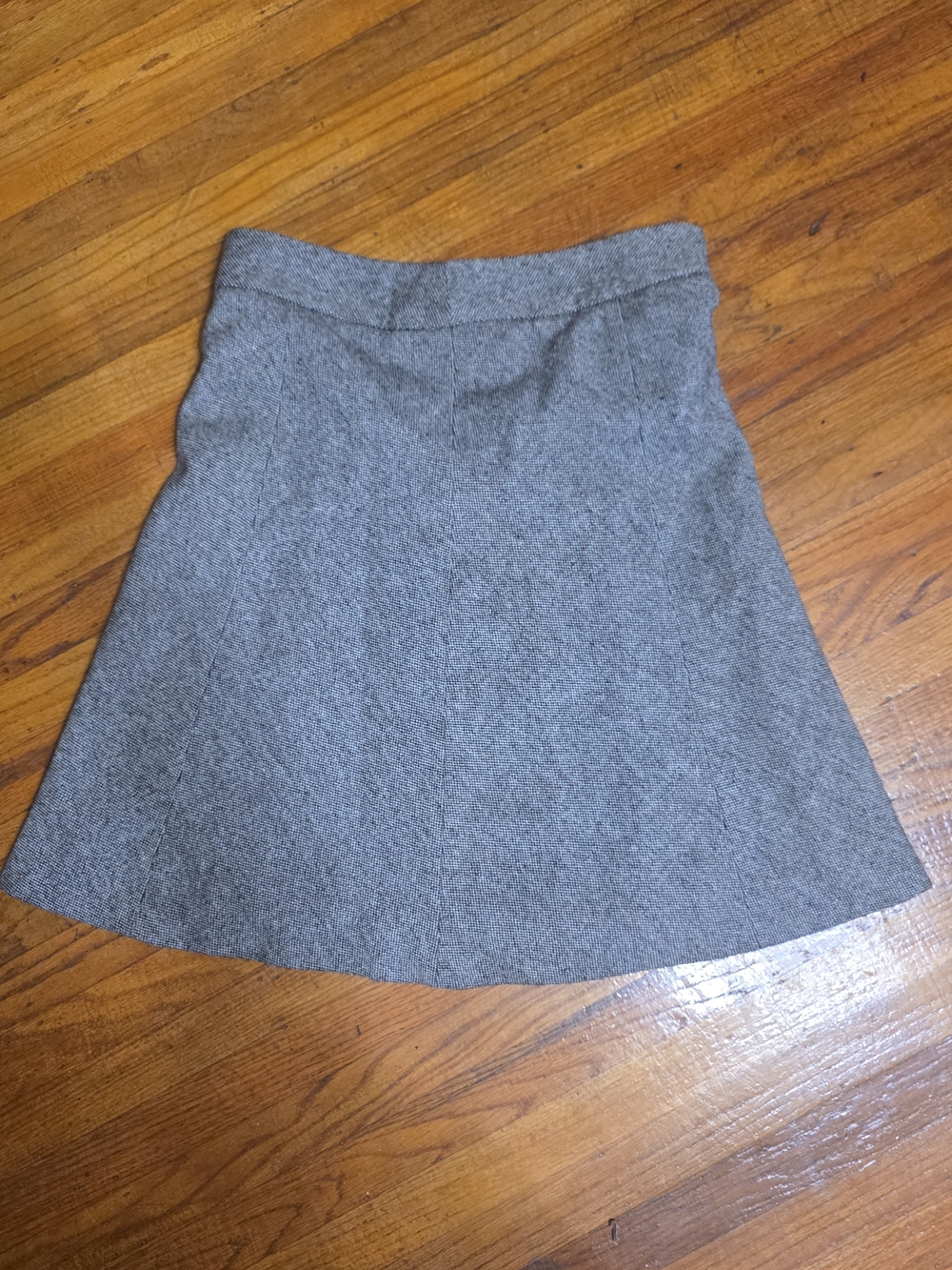 Merona Gray A-Line Wool-Blend Skirt